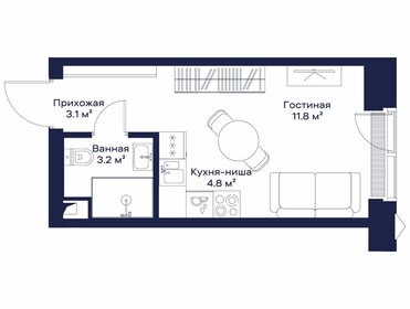 Квартира 22,9 м², 1-комнатная - изображение 1