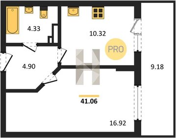 Квартира 41,1 м², 1-комнатная - изображение 1