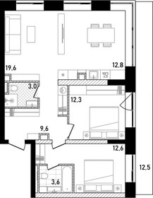 Квартира 77,3 м², 2-комнатная - изображение 1