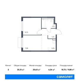 35,9 м², 1-комнатная квартира 7 418 622 ₽ - изображение 7