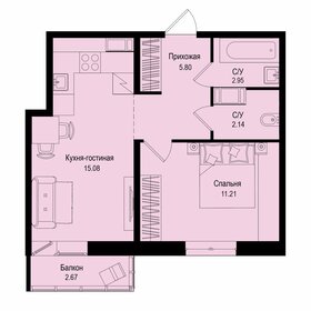 Квартира 38 м², 1-комнатная - изображение 1