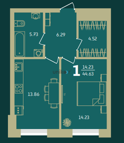 55 м², 2-комнатные апартаменты 9 150 000 ₽ - изображение 64