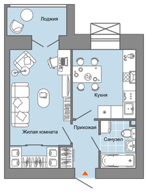 35 м², 1-комнатная квартира 4 194 648 ₽ - изображение 19