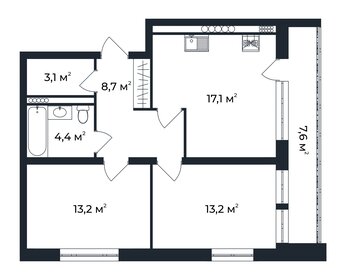 63,5 м², 2-комнатная квартира 12 192 000 ₽ - изображение 30