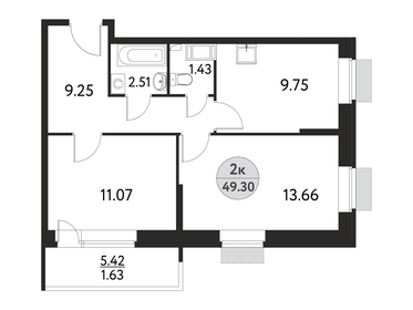 46,6 м², 2-комнатная квартира 5 600 000 ₽ - изображение 74