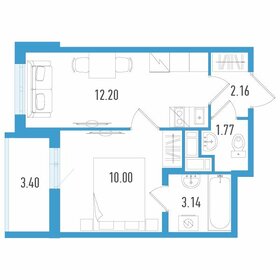 Квартира 31 м², 1-комнатная - изображение 1