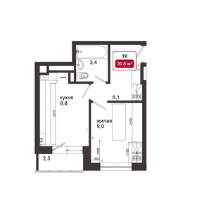 32,3 м², 1-комнатная квартира 8 750 000 ₽ - изображение 61