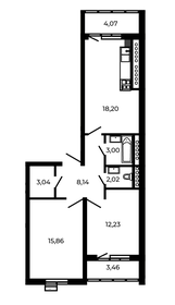 Квартира 66,3 м², 2-комнатная - изображение 1