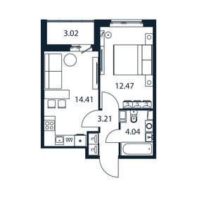 36,4 м², 1-комнатная квартира 5 596 888 ₽ - изображение 102