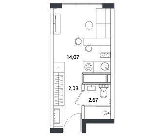 22,3 м², апартаменты-студия 7 500 000 ₽ - изображение 93