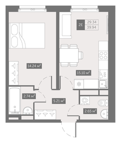 42,2 м², 1-комнатная квартира 11 859 000 ₽ - изображение 142