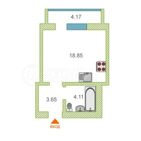 Квартира 27 м², студия - изображение 4