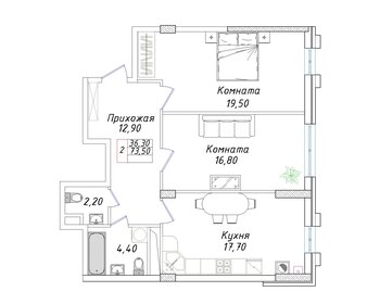 75 м², 4-комнатная квартира 3 900 000 ₽ - изображение 81