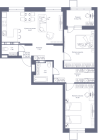 81,7 м², 3-комнатная квартира 15 598 970 ₽ - изображение 46