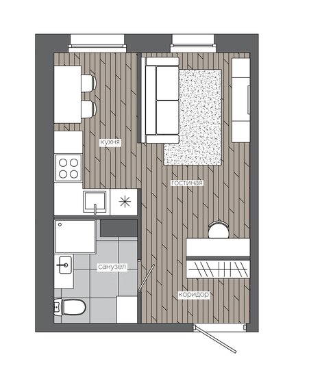 24,9 м², 1-комнатная квартира 3 849 000 ₽ - изображение 51