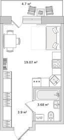 Квартира 26,6 м², студия - изображение 1