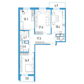 105,5 м², 3-комнатная квартира 22 155 000 ₽ - изображение 6