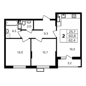 64,2 м², 2-комнатная квартира 6 922 080 ₽ - изображение 55