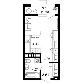 29 м², 1-комнатная квартира 6 696 135 ₽ - изображение 14