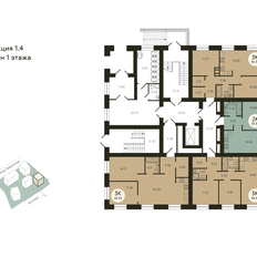 Квартира 35,6 м², 2-комнатная - изображение 3