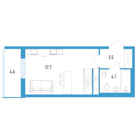 25,5 м², квартира-студия 4 500 000 ₽ - изображение 58