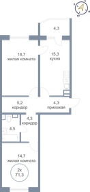 69 м², 2-комнатная квартира 4 900 000 ₽ - изображение 120