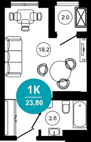 24 м², 1-комнатная квартира 4 200 000 ₽ - изображение 85