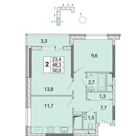 46,9 м², 2-комнатная квартира 8 957 900 ₽ - изображение 7