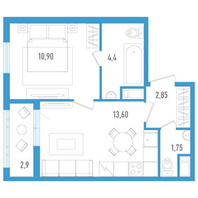31,3 м², 1-комнатная квартира 6 338 250 ₽ - изображение 10
