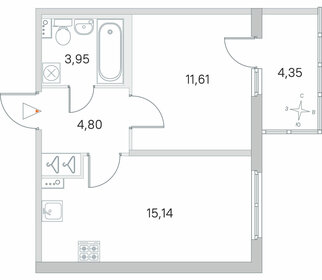 36,3 м², 1-комнатная квартира 7 047 398 ₽ - изображение 21