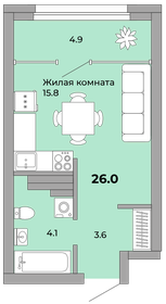 26,2 м², квартира-студия 4 404 400 ₽ - изображение 23