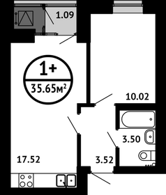 39,7 м², 1-комнатная квартира 4 990 000 ₽ - изображение 128