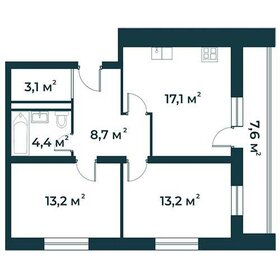 Квартира 64,7 м², 2-комнатная - изображение 1