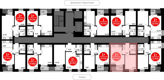 Квартира 34,5 м², 1-комнатная - изображение 2