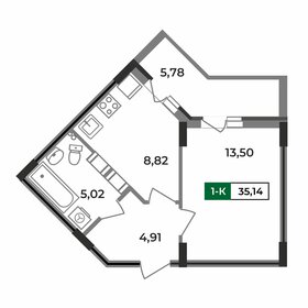 36,2 м², 1-комнатная квартира 3 356 730 ₽ - изображение 21