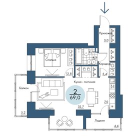 70 м², 2-комнатная квартира 11 830 000 ₽ - изображение 49