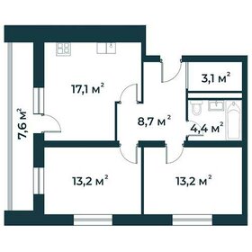 Квартира 64,7 м², 2-комнатная - изображение 1