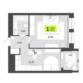 30,5 м², 1-комнатная квартира 3 500 000 ₽ - изображение 97