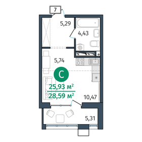42 м², 1-комнатная квартира 4 200 000 ₽ - изображение 62