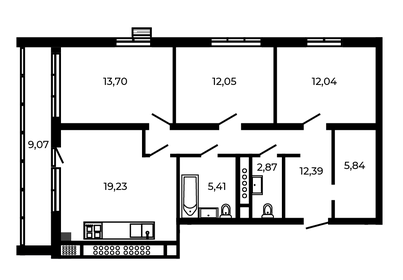 88,1 м², 3-комнатная квартира 11 947 404 ₽ - изображение 23