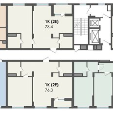 Квартира 76,3 м², 1-комнатная - изображение 4