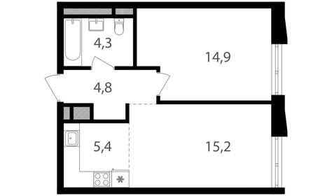 45,9 м², 2-комнатная квартира 14 816 520 ₽ - изображение 19