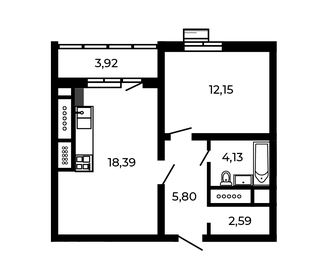 45,1 м², 1-комнатная квартира 6 521 625 ₽ - изображение 15