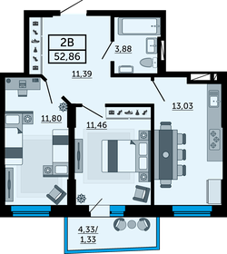 72 м², 2-комнатная квартира 8 700 000 ₽ - изображение 27