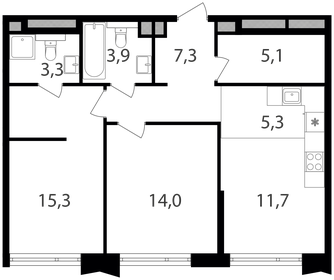 60,1 м², 2-комнатная квартира 32 787 268 ₽ - изображение 12