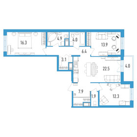 120,6 м², 3-комнатная квартира 24 120 000 ₽ - изображение 16