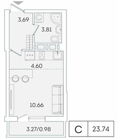 28,8 м², квартира-студия 4 380 000 ₽ - изображение 54