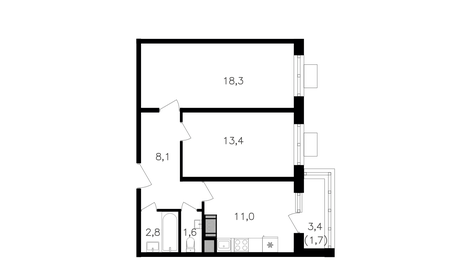 57,6 м², 2-комнатная квартира 21 500 000 ₽ - изображение 79