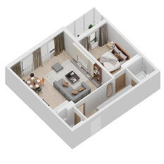 Квартира 83,8 м², 2-комнатная - изображение 3
