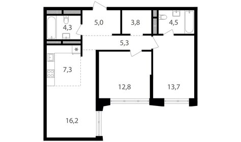 62,9 м², 3-комнатная квартира 20 392 180 ₽ - изображение 47